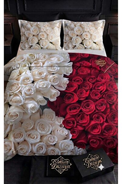Elmas Dizayn Custom Design Brand Double Duvet Cover Set Organic Satin & Cotto...