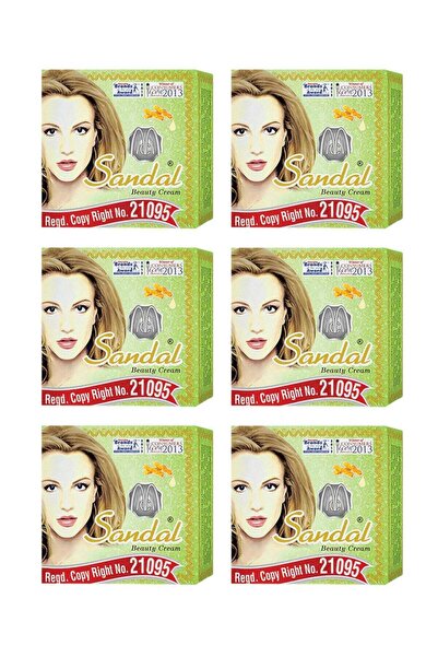 Sandal Whitening Beauty Cream For Glowing And Blemish Removal Skin - 6x30g