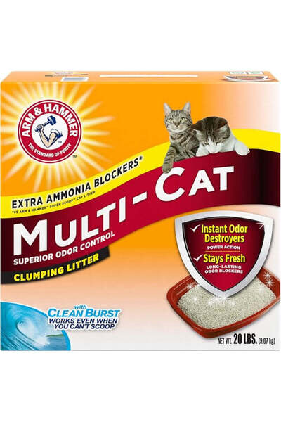Arm&Hammer Multi-Cat Hard Clumping Cat Litter 9.07Kg