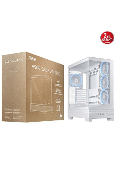 ASUS A31 PLUS TG ARGB WHITE Gaming Mid-Tower PC Kasası Beyaz / 90DC00R3-B19000