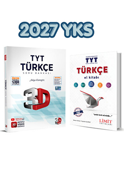 3D Yayınları TYT Türkçe Soru Bankası - Limit TYT Türkçe El Kitabı Konu Anlatı...