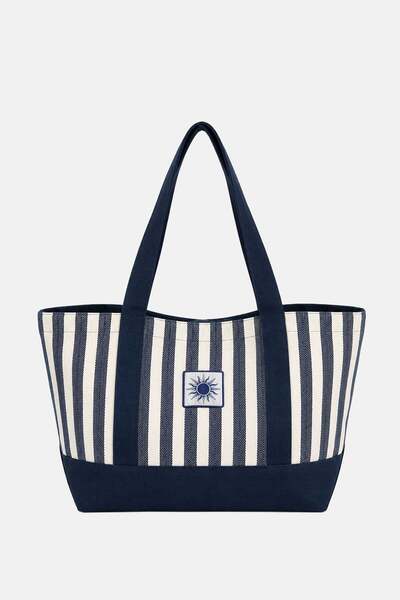 Reflect Studio Güneş Harringbone Canvas Tote Bag - Navy Blue