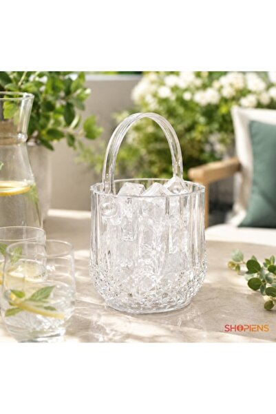 SHOPIENS Recipient transparent din plastic pentru cuburi de gheață, 1.1L, cu ...