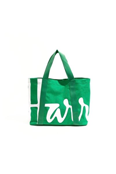 Harrods شنطة تسوق/كتف - شعار هارودز - قماش - لون اخضر- مقاس كبير ( 30cm*38cm*...