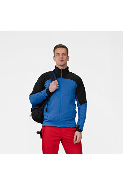 NORTHFINDER Pulover fleece bărbați cu tratament antipilling JELENEC, Albastru