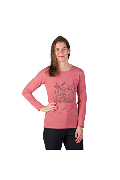 NORTHFINDER TR-6072OR tricou de damă din bumbac organic slub MAYT, Roz