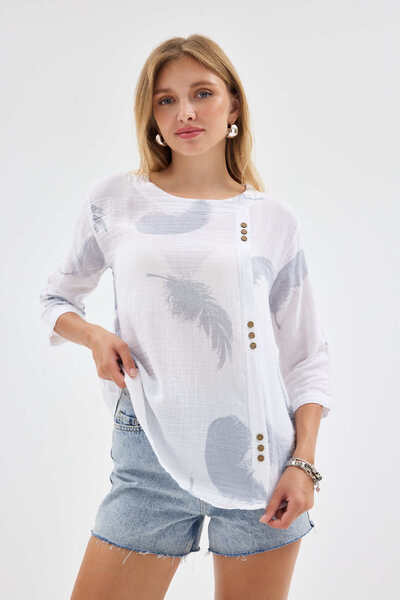Heaven Ephesus Muslin Blouse - Muslin Mother Blouse - Lale Blouse - 1215