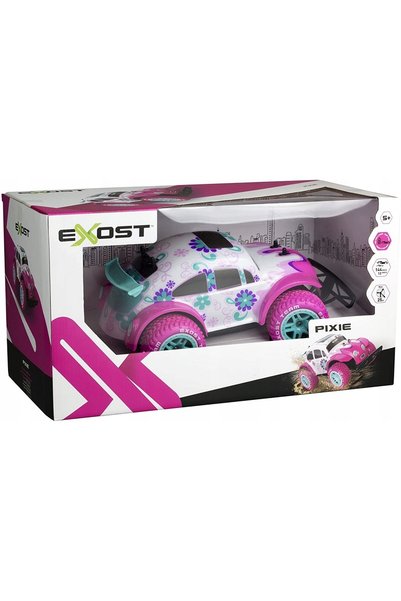 EXOST Mașină teleghidată roz PIXIE AMAZONE RC + telecomandă, rază de acțiune 25m