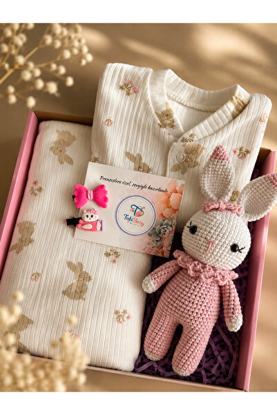 TubiBaby Yenidoğan Bebek Hediye Tulum Kutusu Oyuncaklı Premium Set