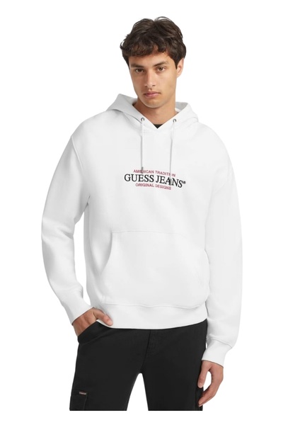 Guess Jeans Φούτερ M4YQ23K9V31-G011 - White - l
