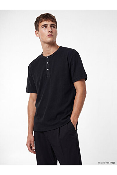 LC Waikiki I Henley Roba Collar Standard Fit Men's T-Shirt from Freezen Store