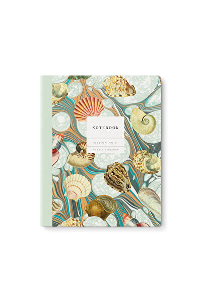 Ohh Deer Kaleido Design B5 64 Pages Thin Cover Lined Notebook Marble Shell Co...