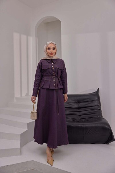 Bwest Skirt Suit - Mürdüm