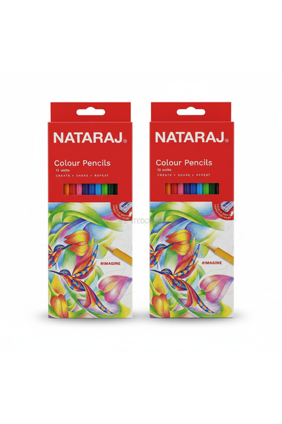 Nataraj ألوان قرطاسية 12 قطعة في صندوق