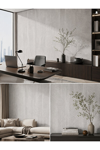 borella Vitalis 1001-3 Modern Geometrik Dokulu Duvar Kağıdı Krem Bej 16 m² Si...