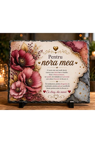 hiperborea Ardezie Personalizată –„Pentru nora mea” – Cadou de suflet pentru ...