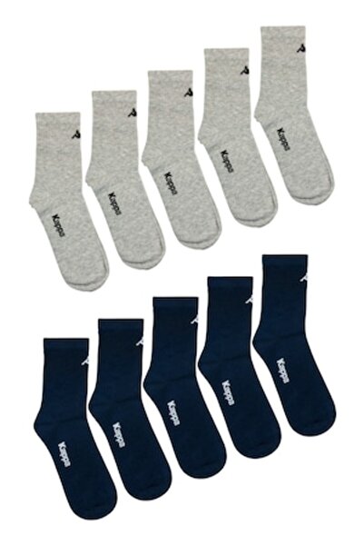 Kappa Set 10 perechi de șosete medii, de damă, gri-bleumarin, 39-42