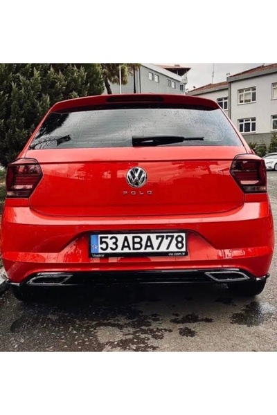 Genel Markalar Volkswagen Polo Mk6 2017-2021 R Line Difüzör Plastik Polo Arka...