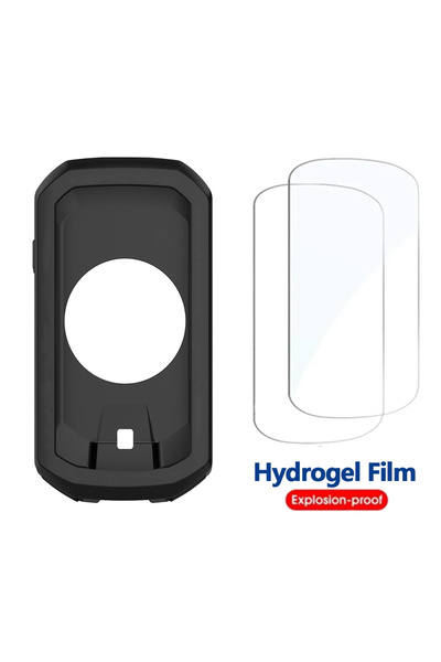 Choice For Garmin Edge 1050 black suit Hydrogel Film+Silicone Case for Edge 1...