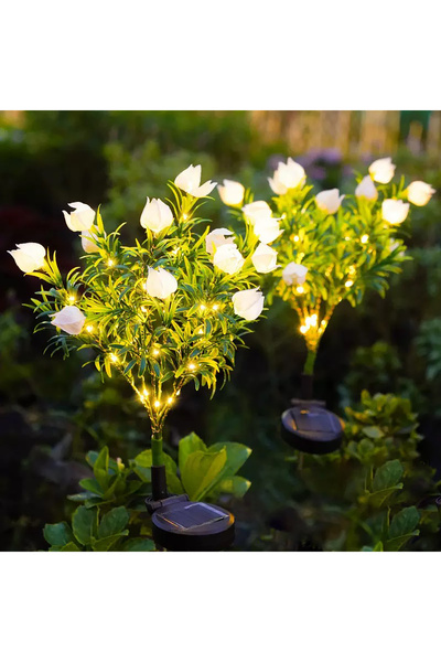 Choice1 yellow Warm White 1pc Solar gardenia lamp, outdoor solar garden lamp,...