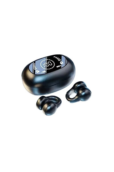 Choice Black Wireless Headphones Mirror-Style Digital Display Soft Silicone E...