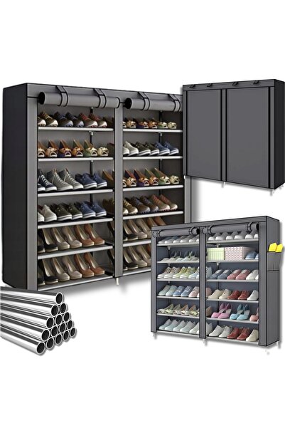 ISO TRADE Organizator modular mare pliabil pentru pantofi, din material textil