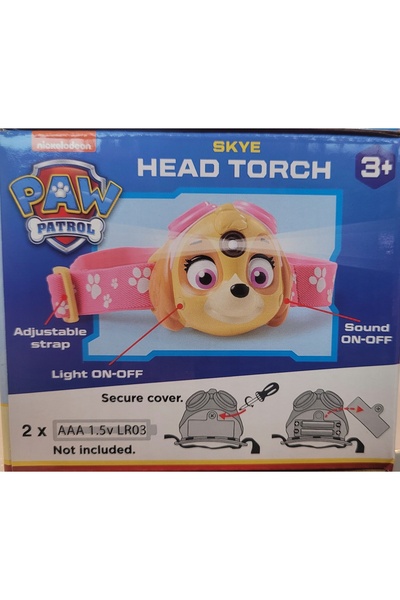 Brainstorm Toys Lampă frontală Patrula Psi cu sunet pentru cap, Skye, cățelușul