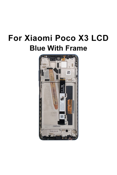 choice2 With Blue Frame 6.67" IPS LCD For Xiaomi Poco X3 NFC Display X3 M2007...