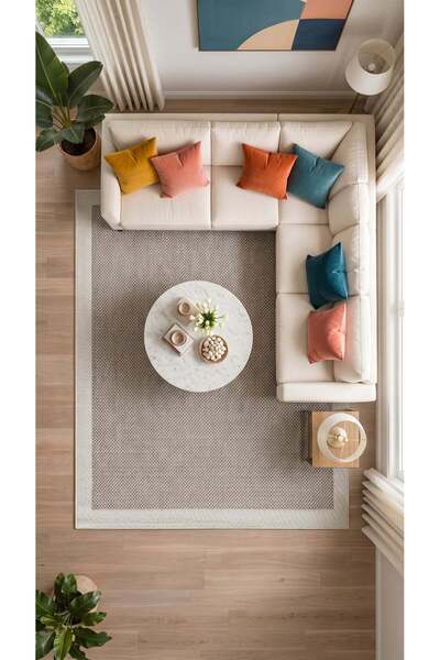 HALICIM COLLECTION TR Vellura VE006 Kahverengi - Bej Sisal Halı 80x150 İnce M...