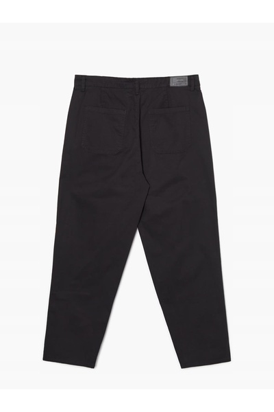NO BRAND Pantaloni lungi clasici negri, cu buzunare simple, croială conică, 28