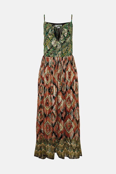 NO BRAND Rochie midi clasică multicoloră, cu modele de legat, simplă, depozit 40