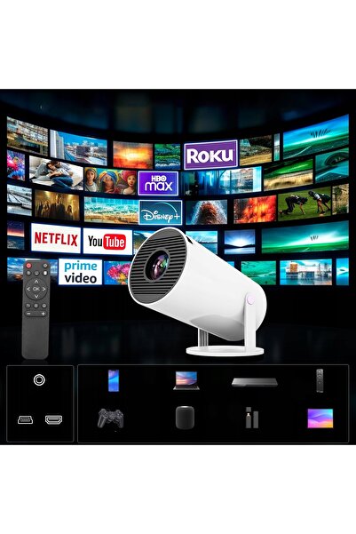 NO BRAND Proiector 2025 Hy300 Pro 4K Wifi Portabil Android Smart TV Full HD