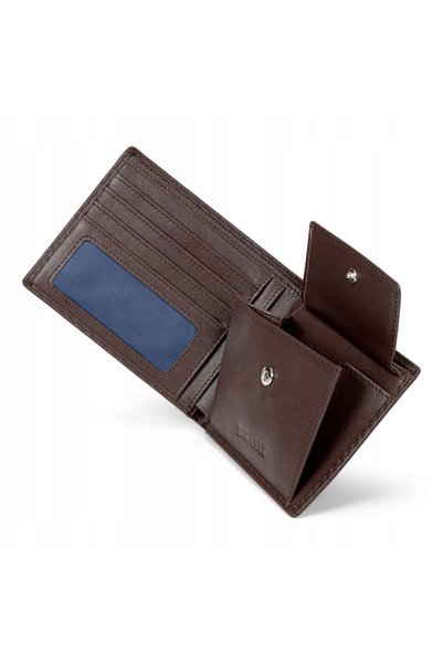 NO BRAND Serasar, portofel bărbătesc din piele [carbon] cu protecție RFID, maro