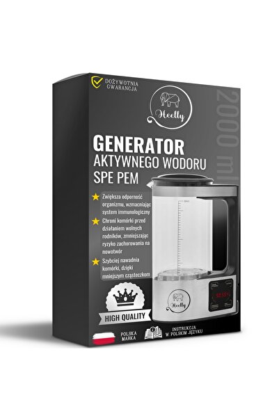 NO BRAND HEELLY 2L SPE PEM Generator de apă cu hidrogen activ Ionizator Apara...