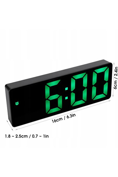 NO BRAND Ceas electronic cu alarmă, termometru digital LED 6cm