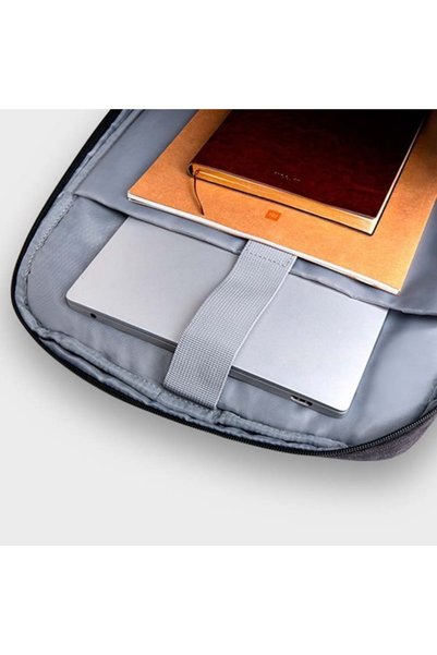 NO BRAND Rucsac de navetă pentru laptop de 15.6 inch - Gri închis elegant