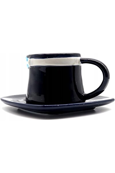 NO BRAND Cană de cafea Sabo cu tematică anime, ceramică neagră, 250ml