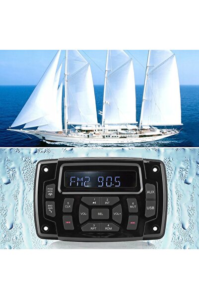 NO BRAND Radio marin 12V Bluetooth FM AM Player MP3 Radio Auxiliar