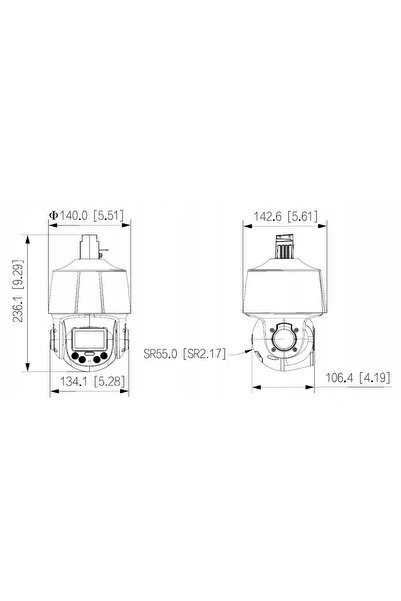NO BRAND Cameră IP Dahua Sd3E405Db-Gny-A-Pv1 4 Mpx Dome