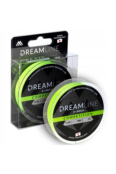 NO BRAND 8X Mikado Dreamline Competition Fir împletit Verde Fluo 0,10mm / 150 m