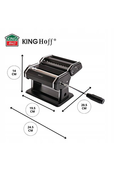 NO BRAND Kinghoff Kh-1927 150 mm 2 lame Mâner din oțel Aparat de făcut tăiței...
