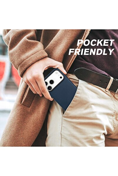 NO BRAND Husă Shieldon din Piele Naturală Magsafe pentru iPhone 17 Pro Max Al...