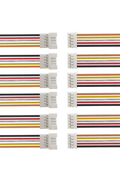 NO BRAND Conector Mini Micro Jst 2.0 Ph cu 5 pini, cu fire și cabluri de 15cm...