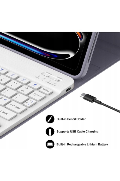NO BRAND Husă cu tastatură Jademall pentru iPad Pro 12.9 " Gen. 6/5/4/3 cu su...