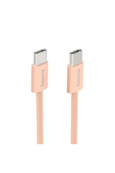 Urage Hama Fabric Charging Cable, USB-C - USB-C, 1 M, Nylon, Orange