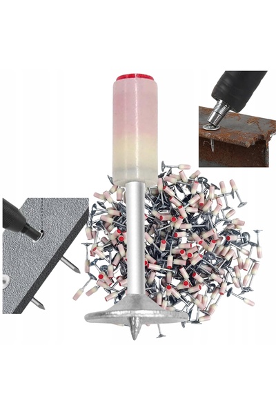 NO BRAND 100 bucăți cuie pentru pistol de cuie, pentru beton, metal, lemn