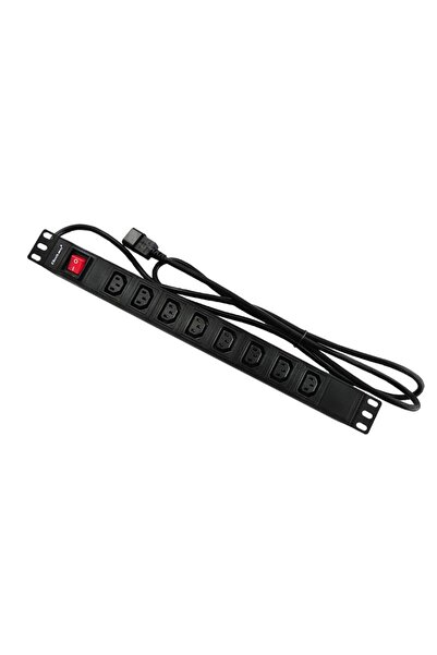 NO BRAND Qoltec 53998 Prelungitor 8 Prize Negru 2 m