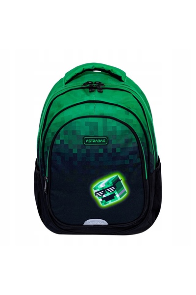 NO BRAND Rucsac școlar cu multiple compartimente Astra, Negru, Multicolor, Ve...