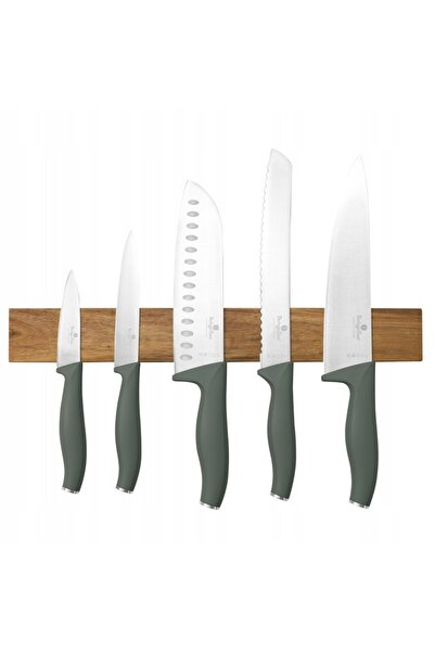 NO BRAND Set de 6 cuțite cu bandă magnetică Berlingerhaus Bh-2978 Verde Mat