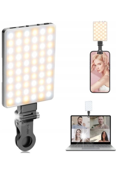 NO BRAND Lampă LED Selfie Reîncărcabilă cu Suport Telefon de 1/4 " Sounix